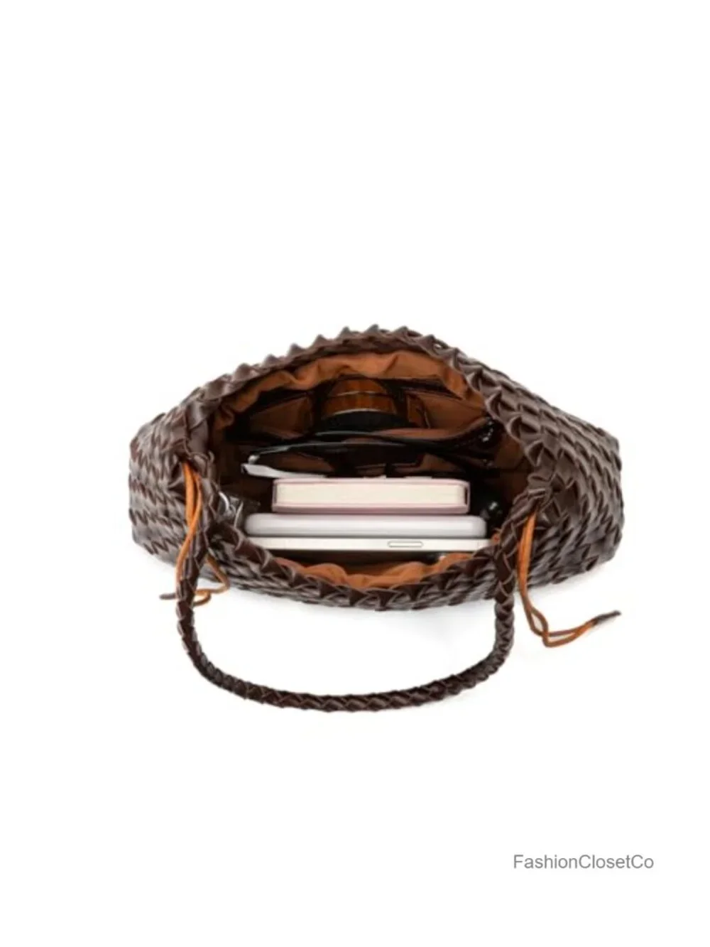 Vegan Leather Woven Hobo Bag Shoulder Bag for Women Trendy Small Handbag